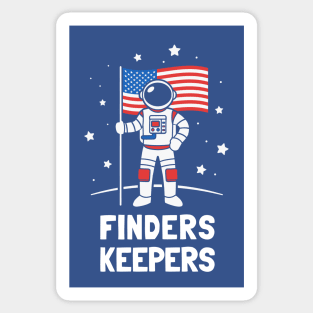 Finders Keepers: Astronaut Claims the Moon with an American Flag Sticker